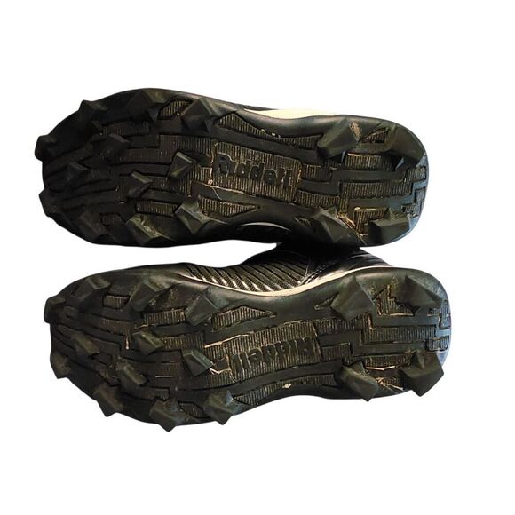 Riddell Heater Mid Strap Football Cleat Black White Kids Youth Size 2 - Picture 6 of 14